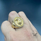 Hip Hop Eagle Rhinestone Stainless Steel Animal Ring
