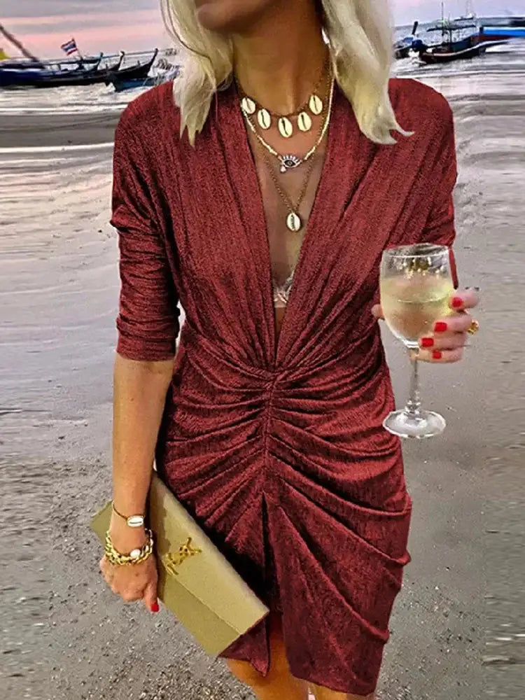 Casual Solid Bodycon Dresses - Lootquake