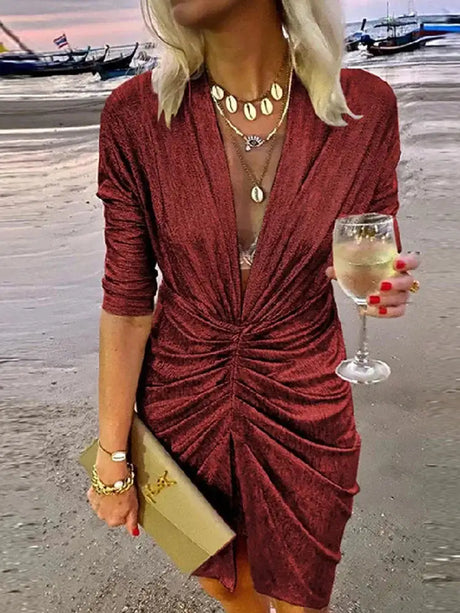 Casual Solid Bodycon Dresses - Lootquake