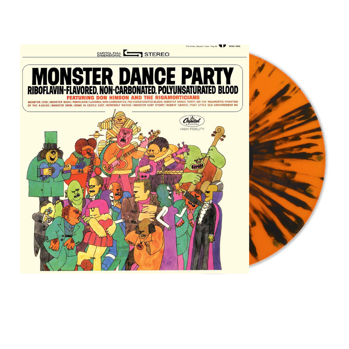 Fiesta de baile de monstruos (vinilo naranja y negro con salpicaduras de calabaza) | Menta (M) Menta (M)