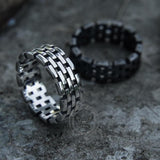 Hollow Chain Stainless Steel Ring