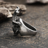 Horned Satan Devil Skull Stainless Steel Ring