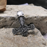 Horns Of Odin Raven Stainless Steel Viking Pendant