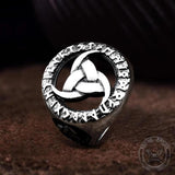 Horns of Odin Stainless Steel Viking Ring