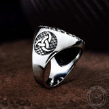 Horns of Odin Stainless Steel Viking Ring