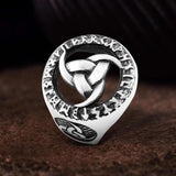 Horns of Odin Stainless Steel Viking Ring