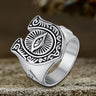 Horseshoe Eye Of Providence Stainless Steel Ring