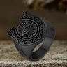 Horseshoe Eye Of Providence Stainless Steel Ring