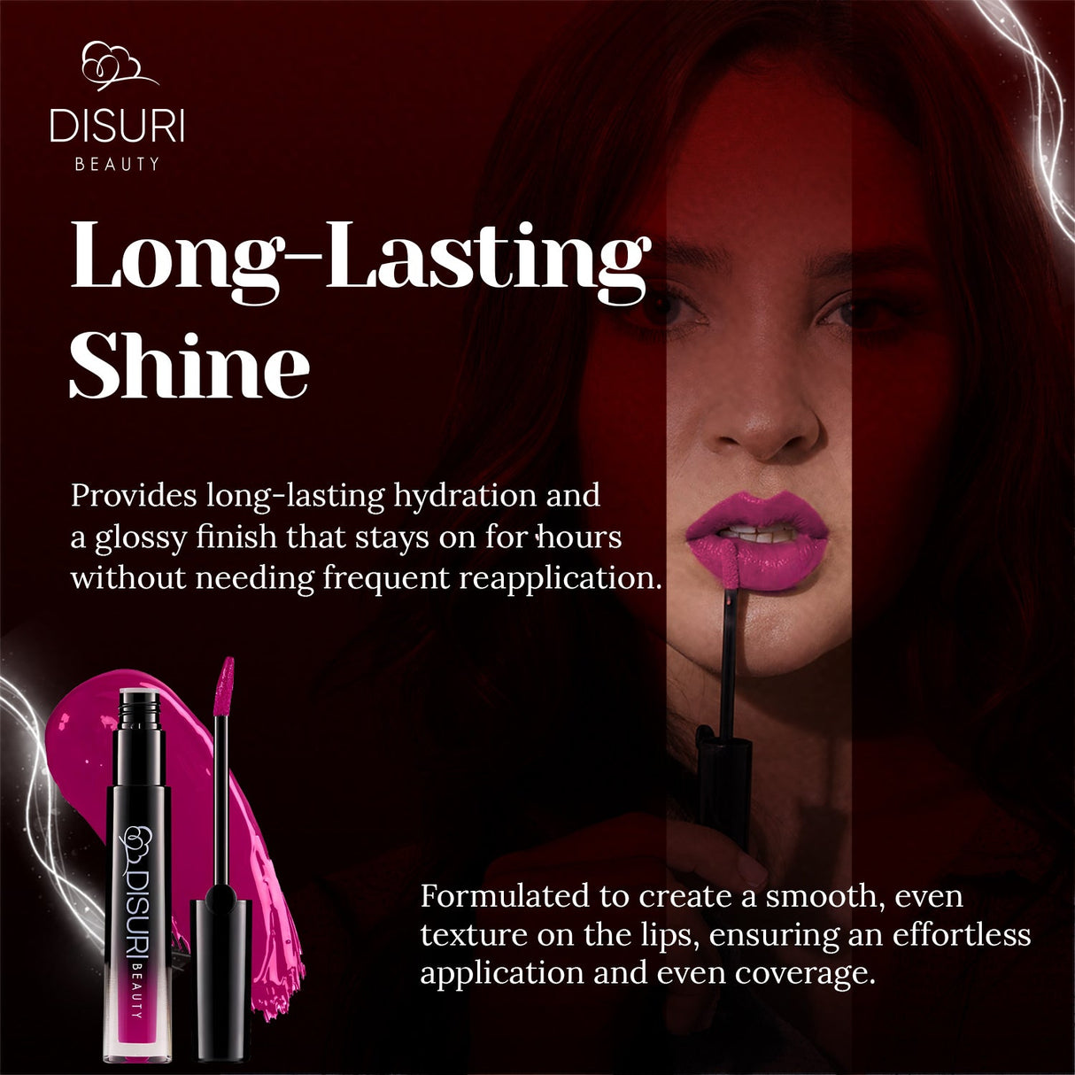Brillo de labios DISURI Beauty Glossy Blast - Hot Romance