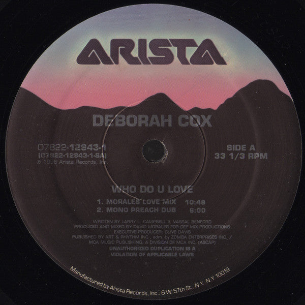 Who Do U Love | Very Good Plus (VG+) Very Good Plus (VG+)