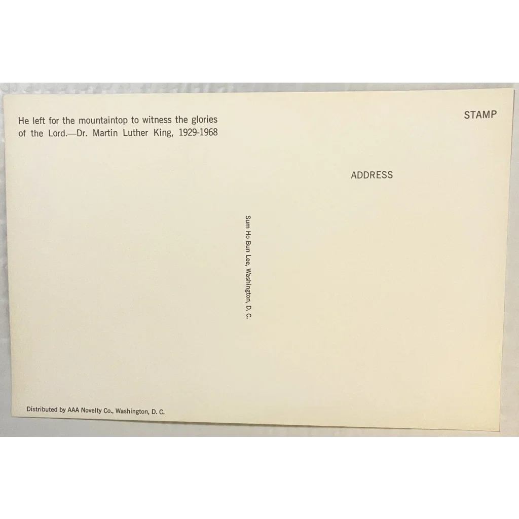 Rare 1960s Martin Luther King Vintage Postcard Collectible