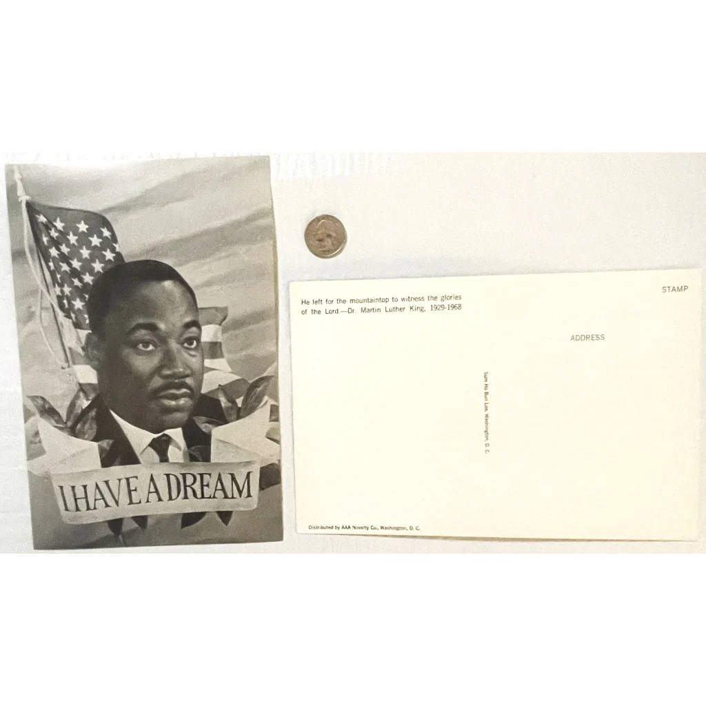 Rare 1960s Martin Luther King Vintage Postcard Collectible