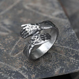 Hugging Hands Stainless Steel Ring