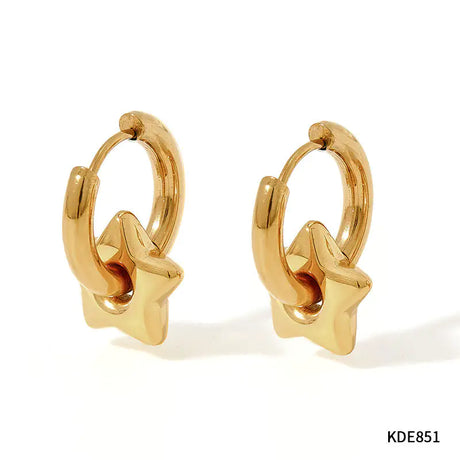 XINGX Earrings Stainless Steel Glossy Earrings - Lootquake