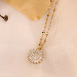 Elevate Your Style with Our Double-layer Rotatable Sunflower Necklaces - Lootquake