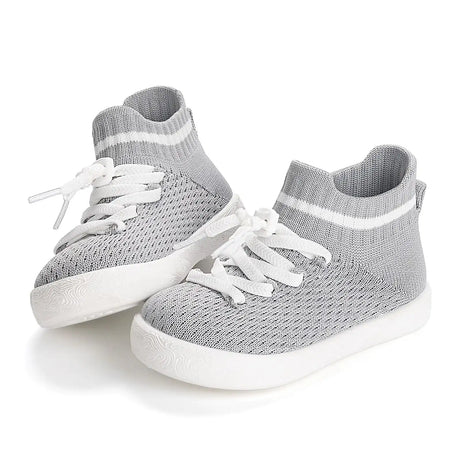 Fahrerliebe Toddler Shoes Boy Barefoot Shoes Wide Kids Lightweight Sock Sneakers Tennis Walking Running Shoes Slip on Shoes Grey Size 7 - Lootquake