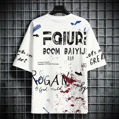 Korean Fashion Summer Men's Graphic Half Sleeve T-Shirts - Lootquake