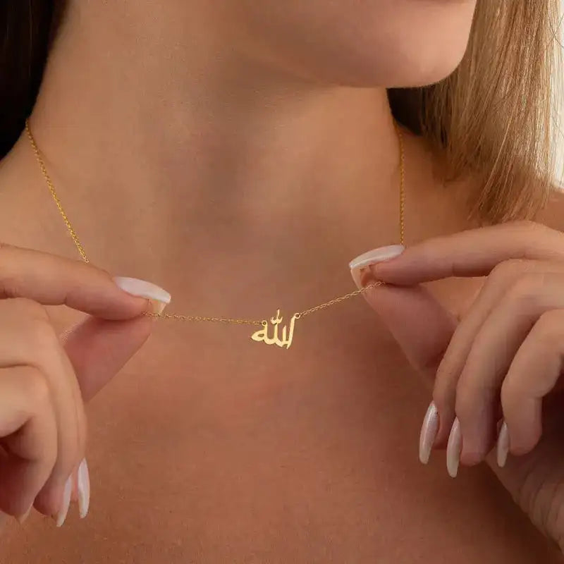 Personalized Letter Love God Patience in Arabic Necklaces Women - Lootquake