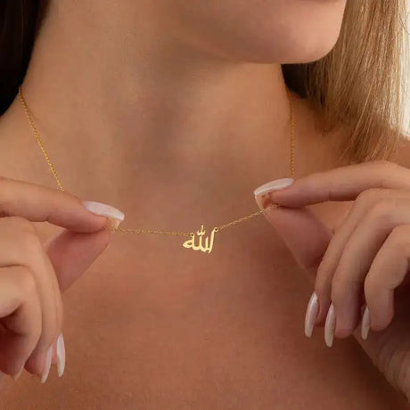 Personalized Letter Love God Patience in Arabic Necklaces Women - Lootquake