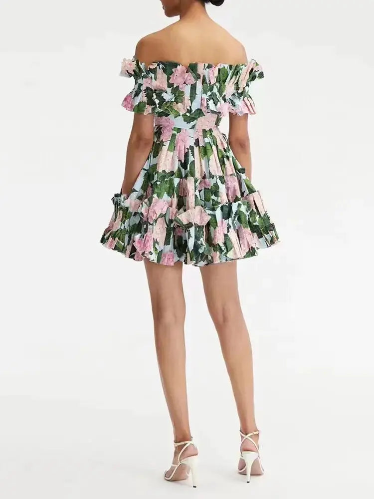 Summer Floral Ruched Dresses - Lootquake