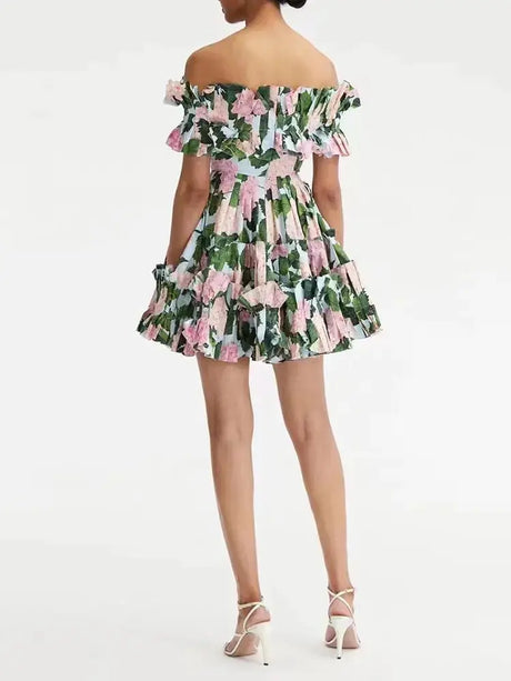 Summer Floral Ruched Dresses - Lootquake