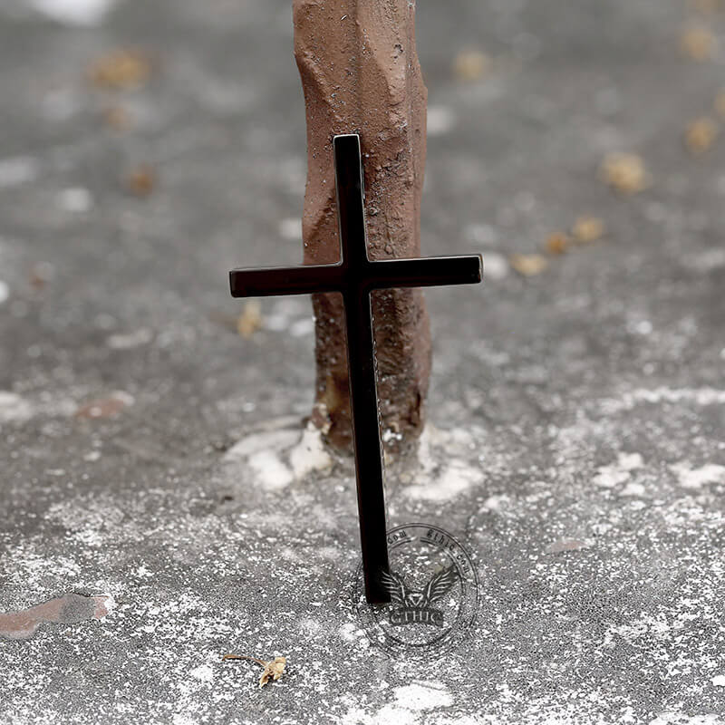 Colgante de cruz de acero inoxidable "Puedo hacerlo todo"