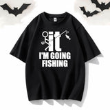 I’m Going Fishing Crew Neck Short Sleeve T-shirt