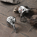 Icelandic Vegvisir Raven Stainless Steel Ring