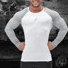 Camisetas de manga larga ajustadas para hombre para primavera/verano