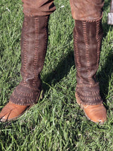Floki leather shin guards (Vikings)