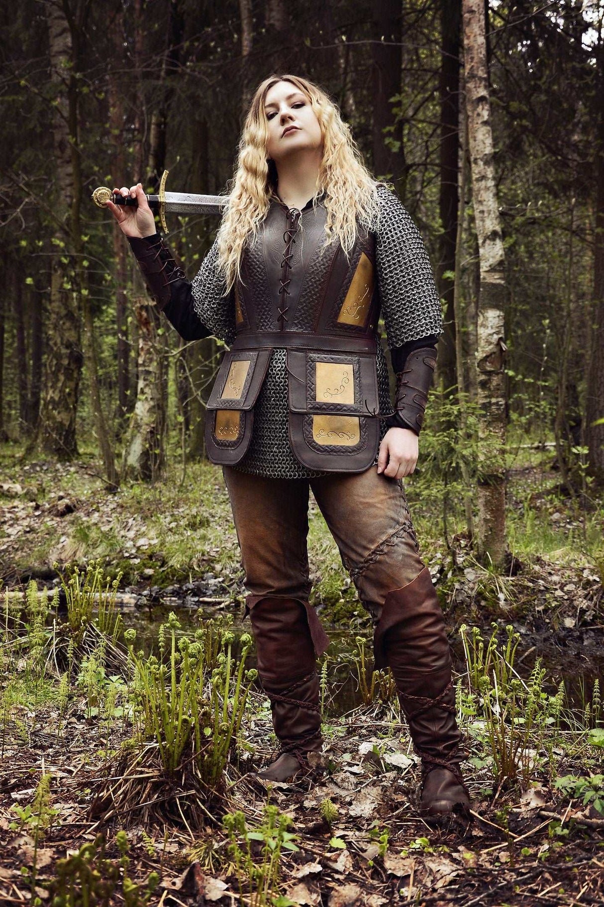Eowyn armor set: cuirass+bracers (Lord of the Ring)