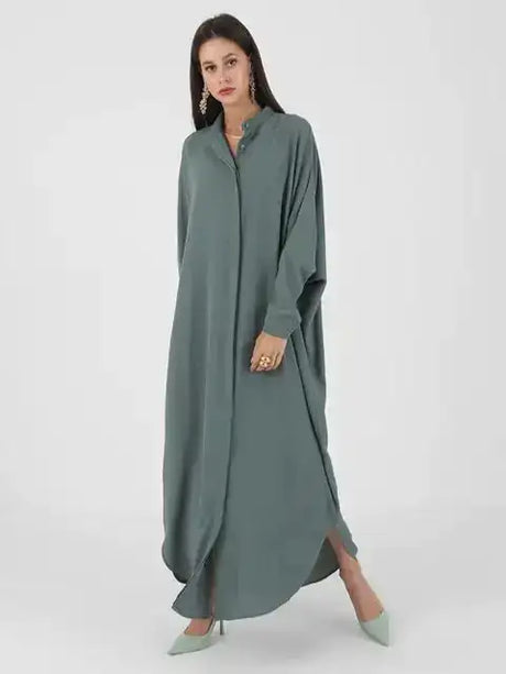 Fashion Single Breasted Muslim Dresses - Lootquake