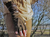 Battler leather gloves for LARP
