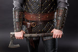 Medieval leather bracers for Larp