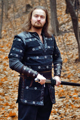 Medieval leather bracers for Larp