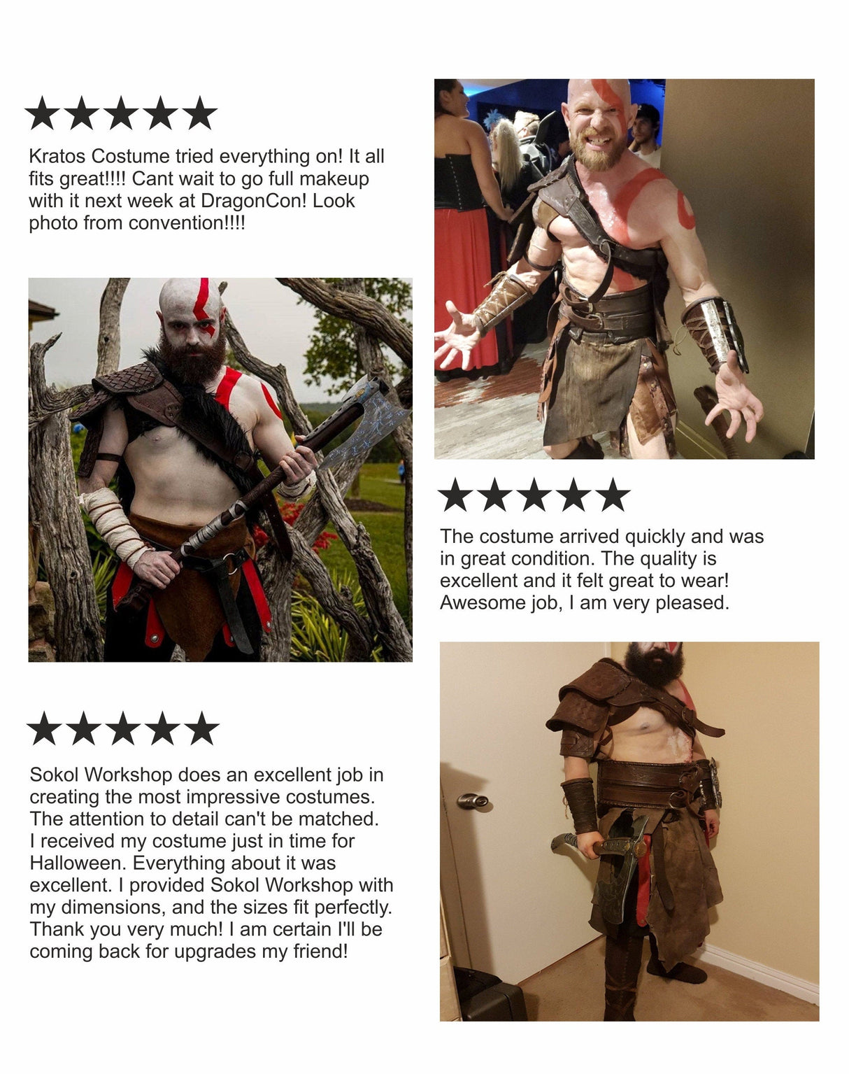 Woman Kratos costume (God of War)