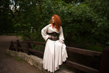 Leather dark brown corset belt “Forest witch”