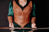 Tauriel corset; The Hobbit elven LARP leather vest;