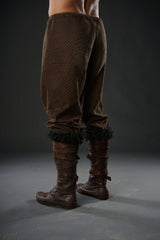 Assassin leather low boots + greaves with fur
