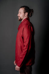 Red linen tunic