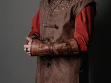 Medieval leather bracers for Larp