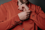 Medieval viking red jacket