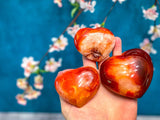 Ethically Sourced Carnelian Hearts for PROSPERITY
