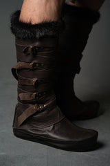 Brown Leather Boots "Assassin"