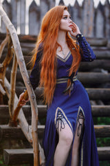 Elegant Lace-Up Green Dress