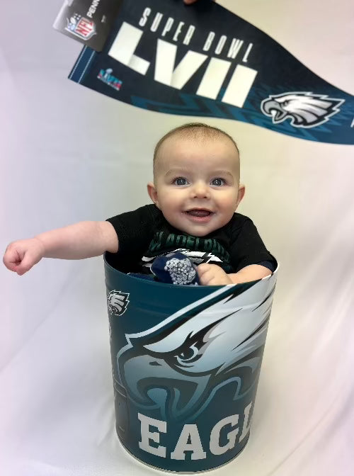 JGB Sports - Large Philadelphia Eagles Gift Tin Basket - Made In America