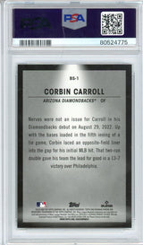 Graded 2023 Topps Bowman Corbin Carroll #BS1 Spotlights Rookie RC Baseball Card PSA 10 Gem Mint