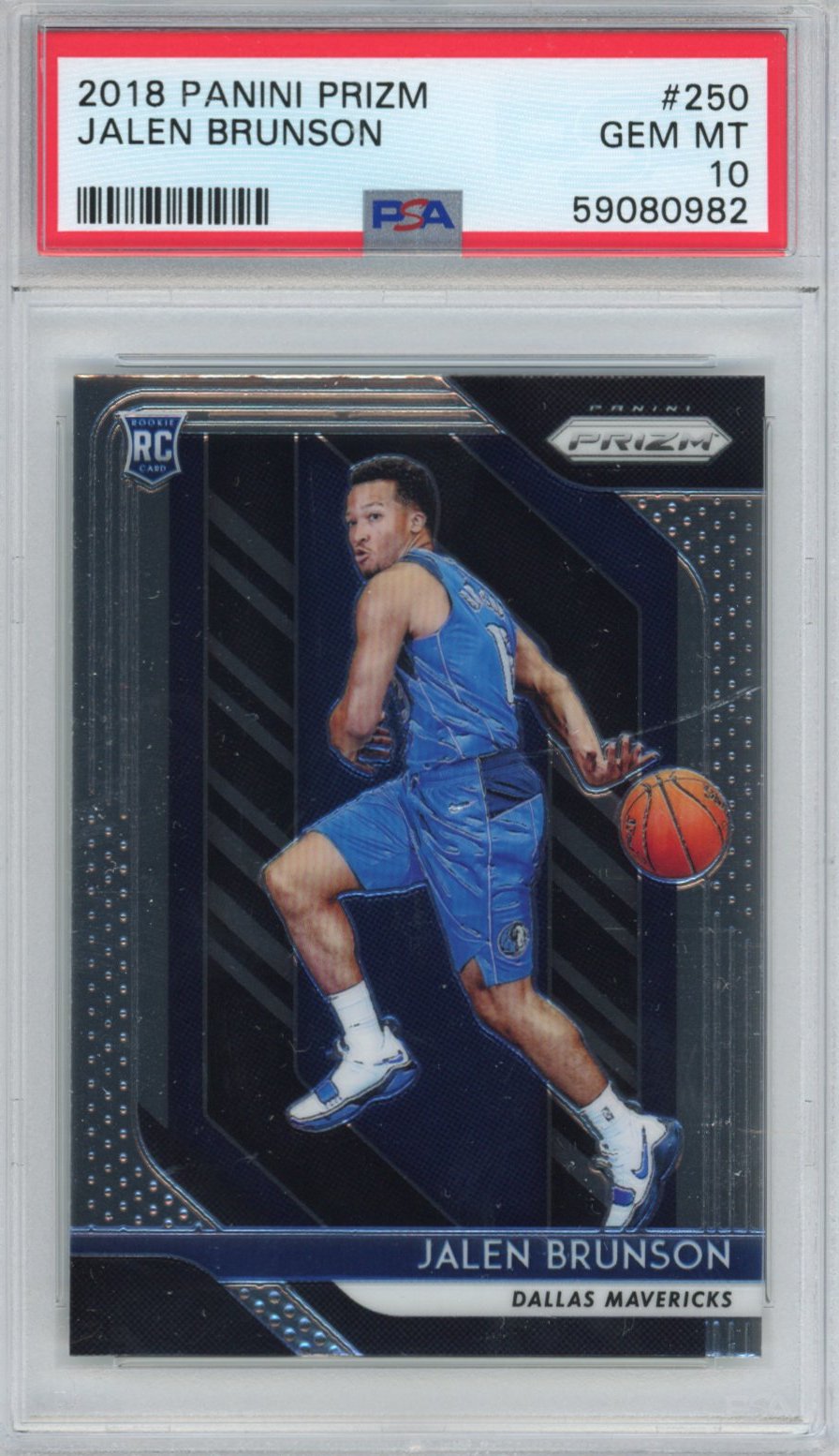 Graded 2018-19 Panini Prizm Jalen Brunson #250 Rookie RC Basketball Card PSA 10 Gem Mint