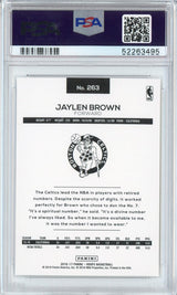 Graded 2016-17 Panini Hoops Jaylen Brown #263 Rookie RC Basketball Card PSA 10 Gem Mint