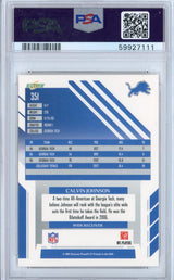Calificado en 2007 Puntuación Calvin Johnson #351 Tarjeta de fútbol RC novato PSA 10 Gem Mint
